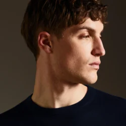 Maglia girocollo in seta e cashmere - Thumbnail Image 1