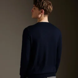 Maglia girocollo in seta e cashmere - Thumbnail Image 3