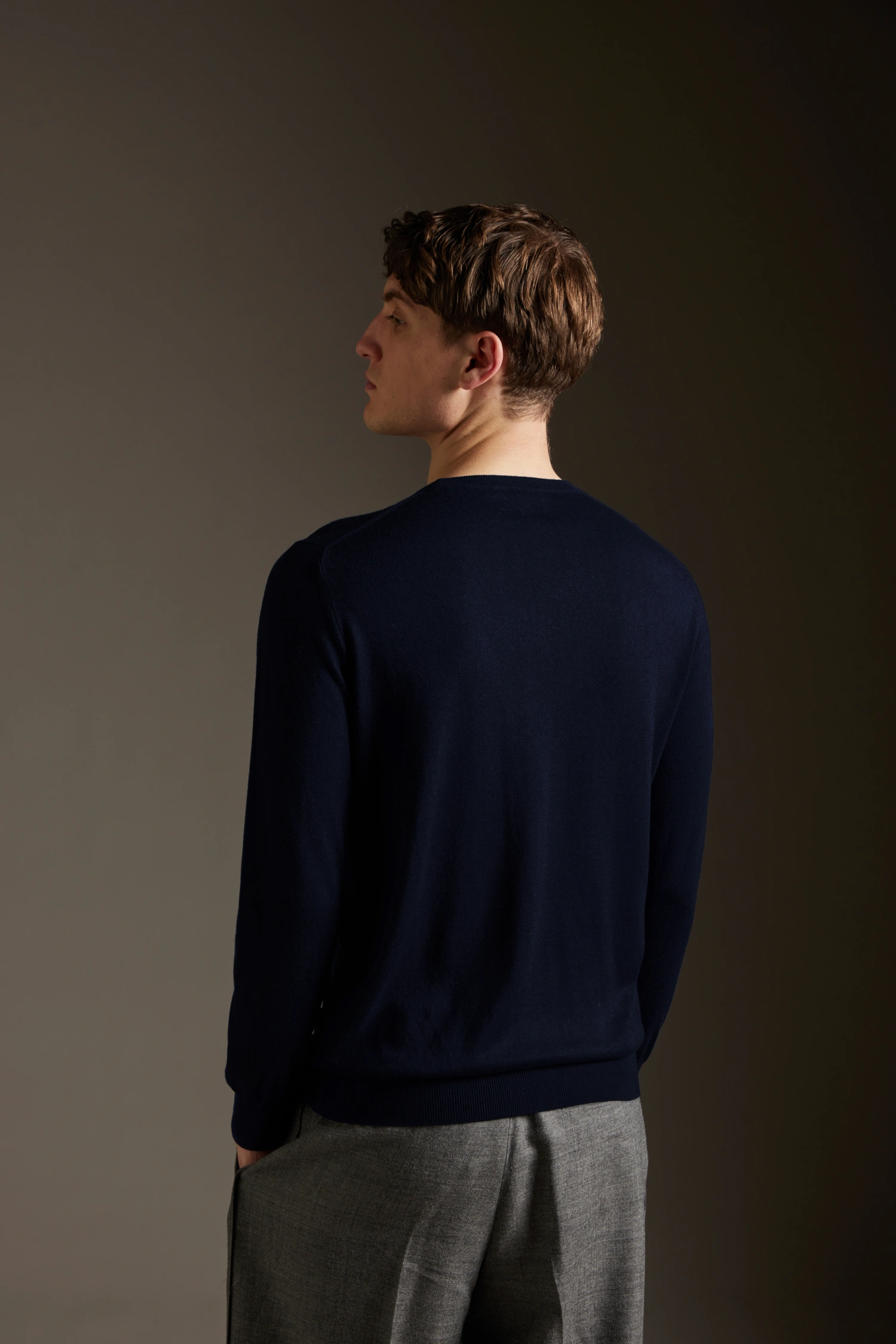 Maglia girocollo in seta e cashmere - immagine 3