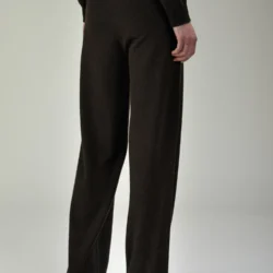 Pantalone a palazzo in lana e cashmere - Thumbnail Image 3