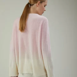 Maglia girocollo in alpaca dégradé - Thumbnail Image 3
