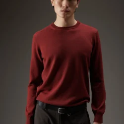 Maglia girocollo in lana e cashmere - Thumbnail Image 2
