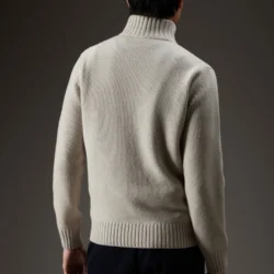 Maglia in lana con collo camionaire - Thumbnail Image 3