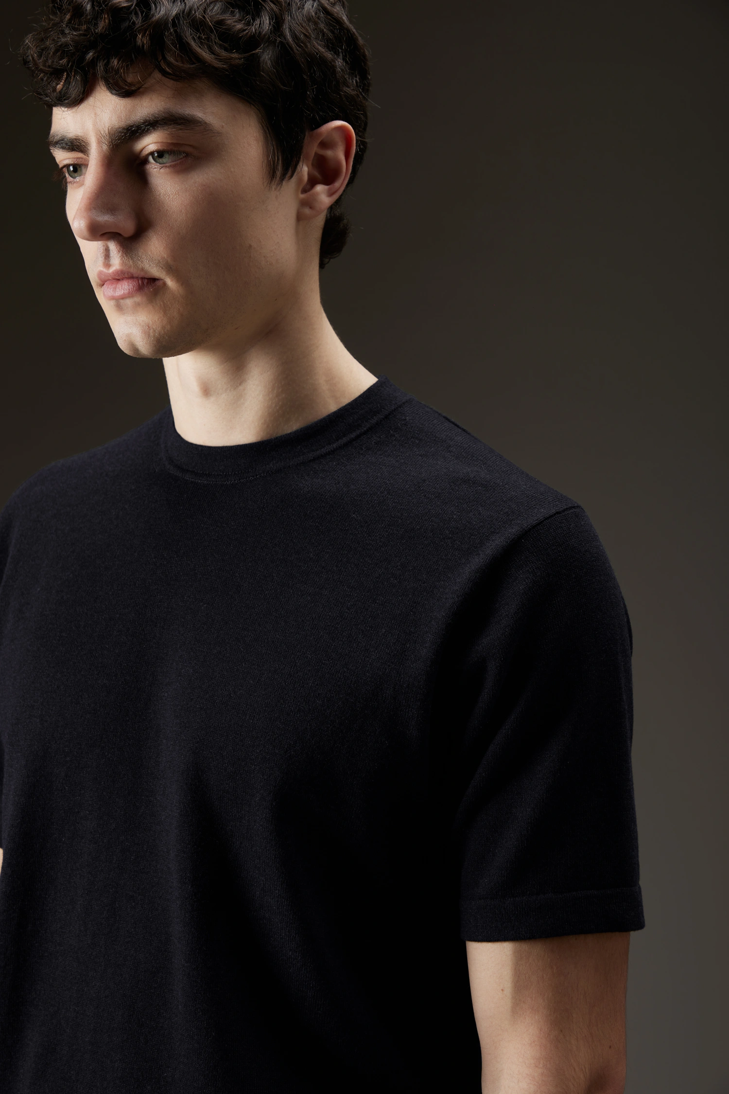Maglia manica corta in lana e cotone - immagine 2